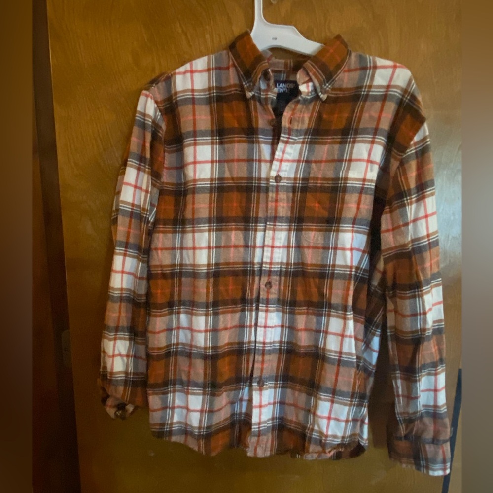 Lands' End Checkered Flannel Shirt